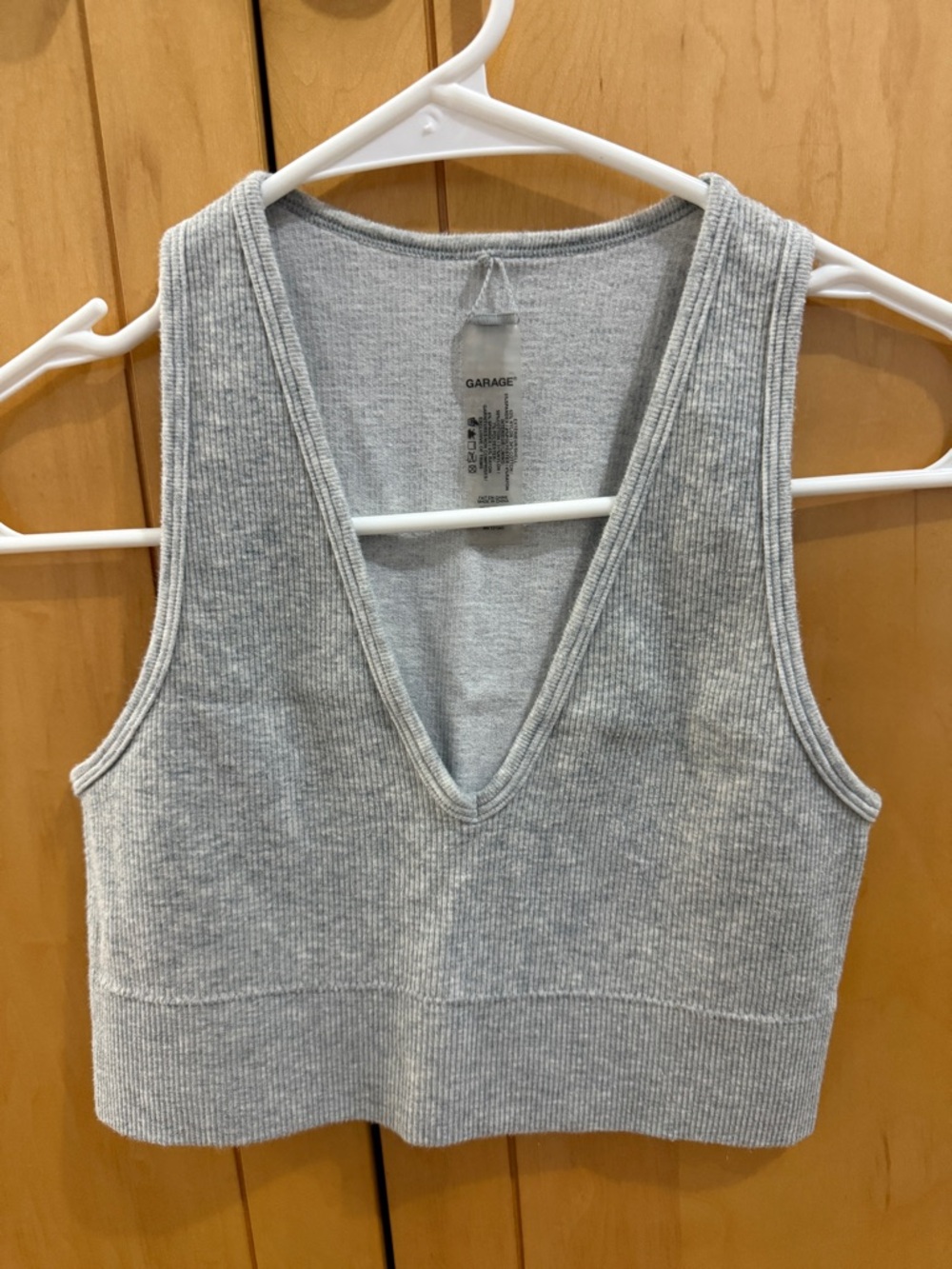 Garage plunge crop top